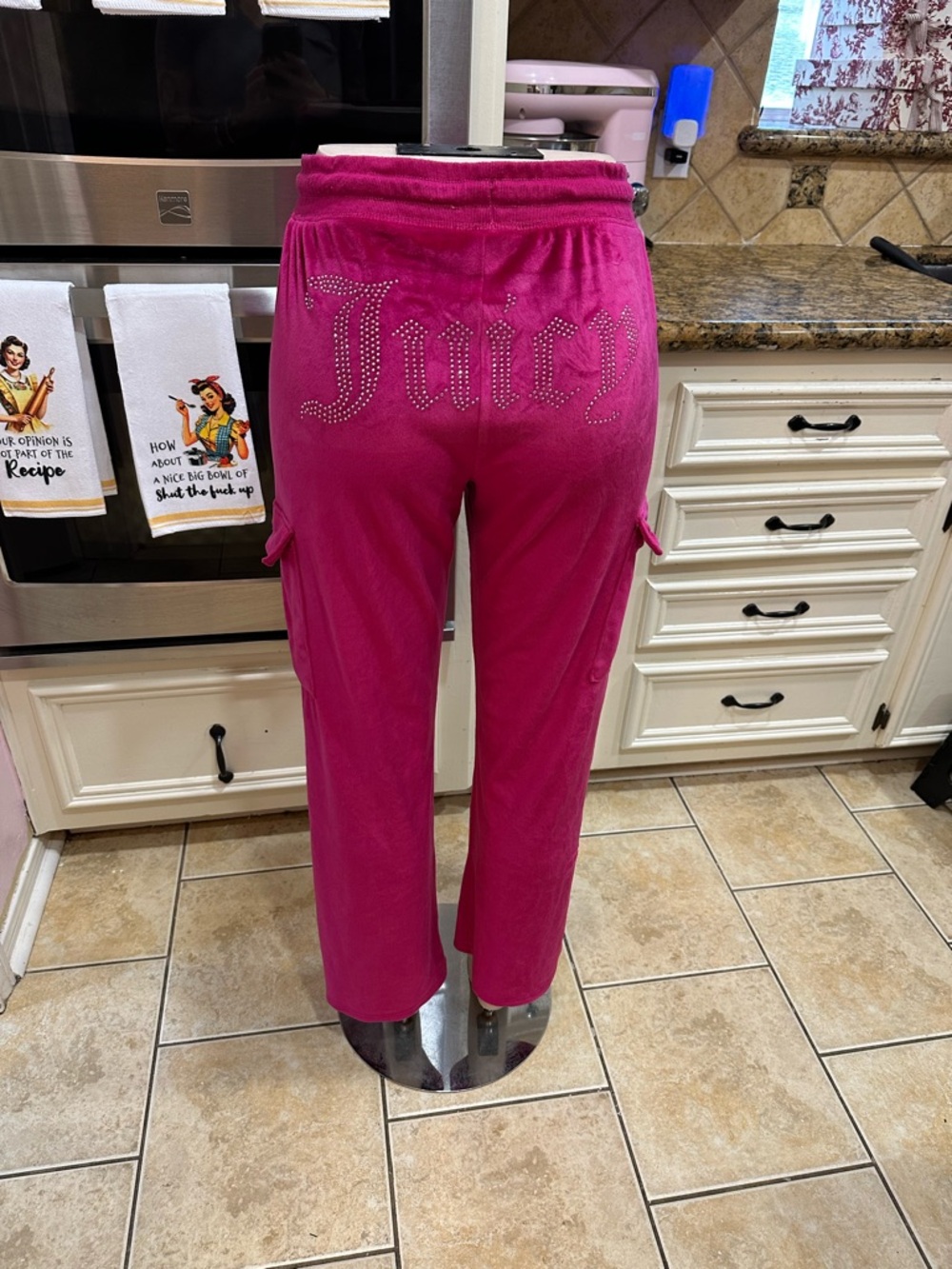 Juicy Couture Hot Pink Cargo Track Pants - Picture 3 of 5